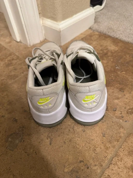 Nike Air Max Excee Sneakers in Beige, Dark Green and Lime Green - Picture 4 of 4